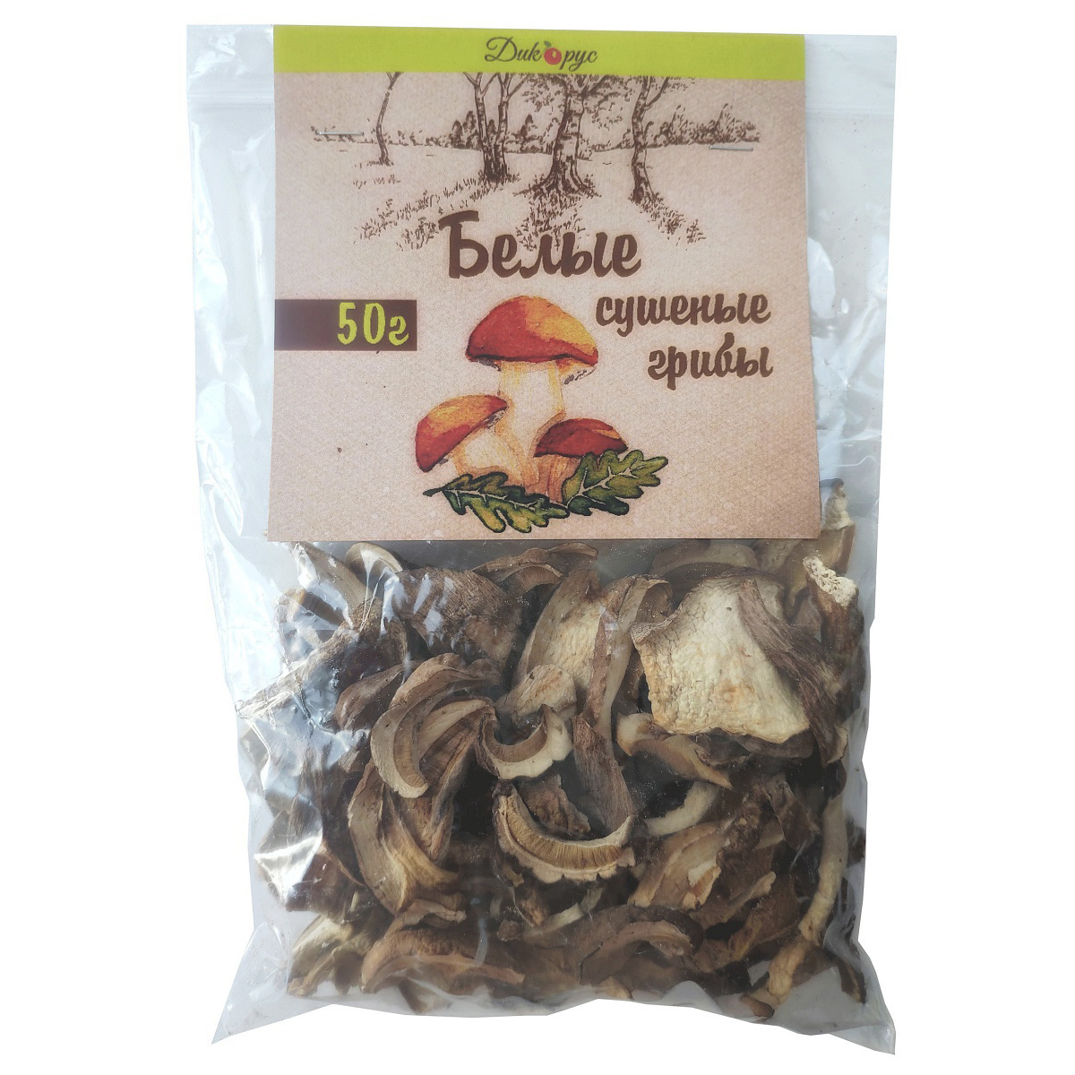 Сушеные былые грибы 50 гр ( Дикорус)